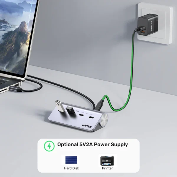 UNITEK H1337AGY01 uHUB Q4 4-IN-1 USB-C HUB 2XUSB-A, 2XUSB-C - Image 6