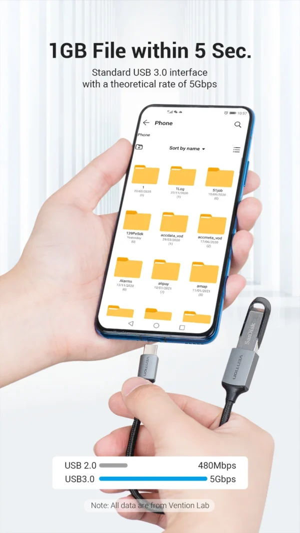 VENTION CCXHB USB-C MALE TO USB A FEMALE OTG CABLE - Image 6