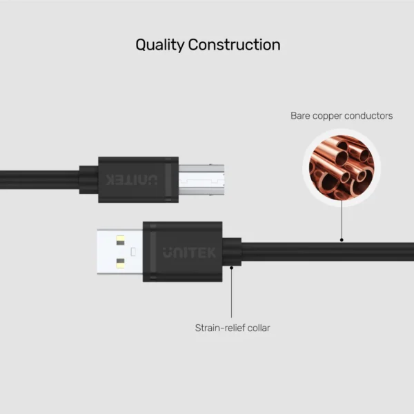 UNITEK C443EBK USB-A 2.0 MALE TO MALE CABLE 3M - Image 7