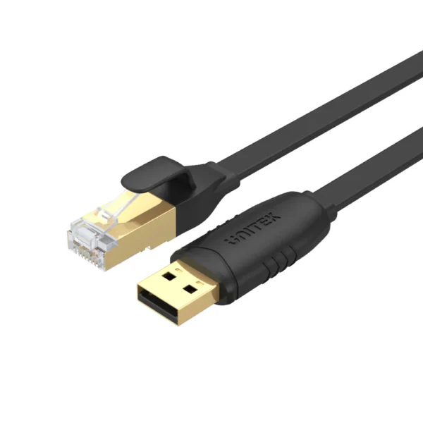 UNITEK Y-SP02001B USB 2.0 TO RJ45 CONSOLE ROLLOVER FLAT CABLE 1.8M