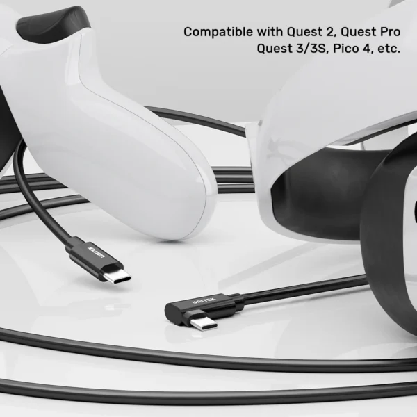 UNITEK C14094ABK01-5M USB-C TO C 90 DEGREE VR LINK PRO CABLE 5M - Image 3