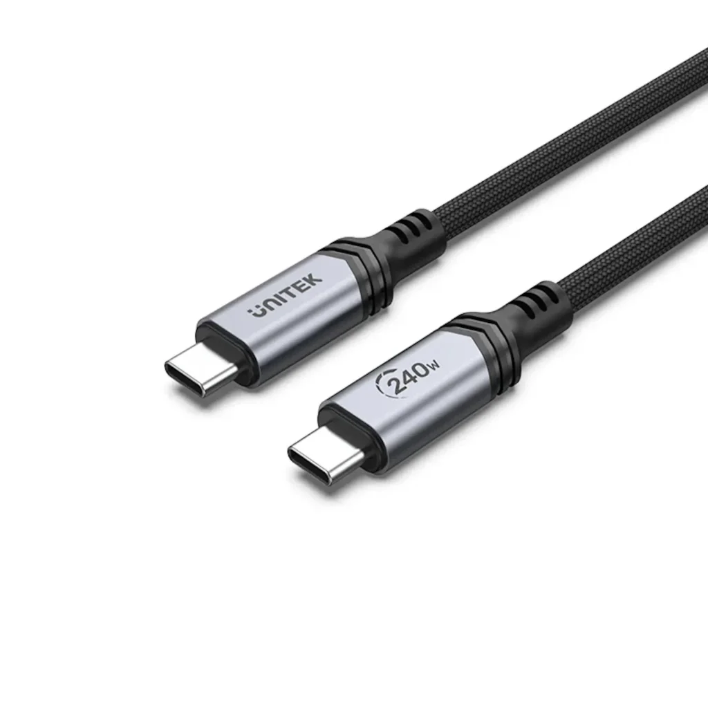 UNITEK C14110GY-2M USB-C TO USB-C PD 3.1 FAST CHARGING CABLE 2M 240W BRAIDED
