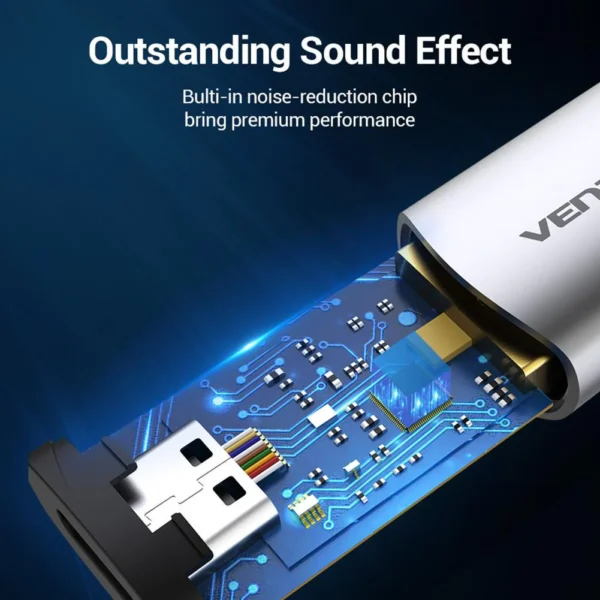 VENTION CDMH0 USB-C EXTERNAL SOUND CARD METAL - Image 3