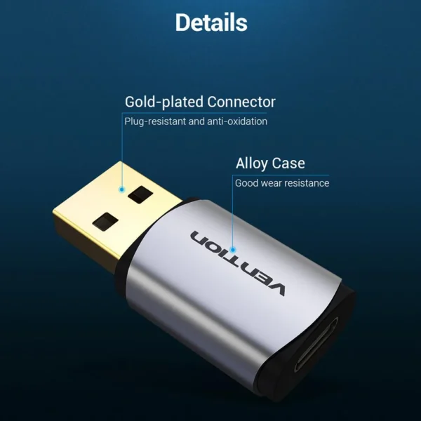 VENTION CDMH0 USB-C EXTERNAL SOUND CARD METAL - Image 6