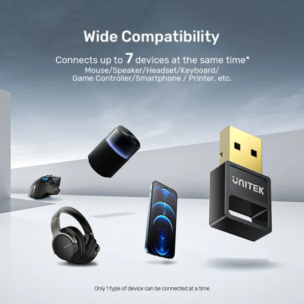 UNITEK B105B USB BLUETOOTH 5.3 ADAPTER - Image 3