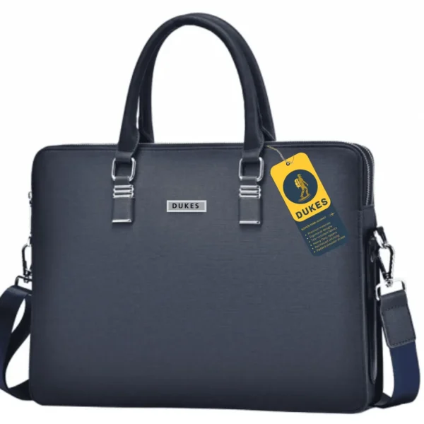 DUKES DTL-980BL Top Load Laptop Shoulder Bag – Business Travel Case Blue