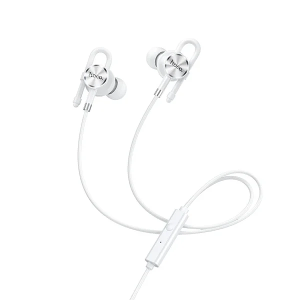 HOCO M84 UNIVERSAL EARPHONE WITH MIC WHITE - Image 3