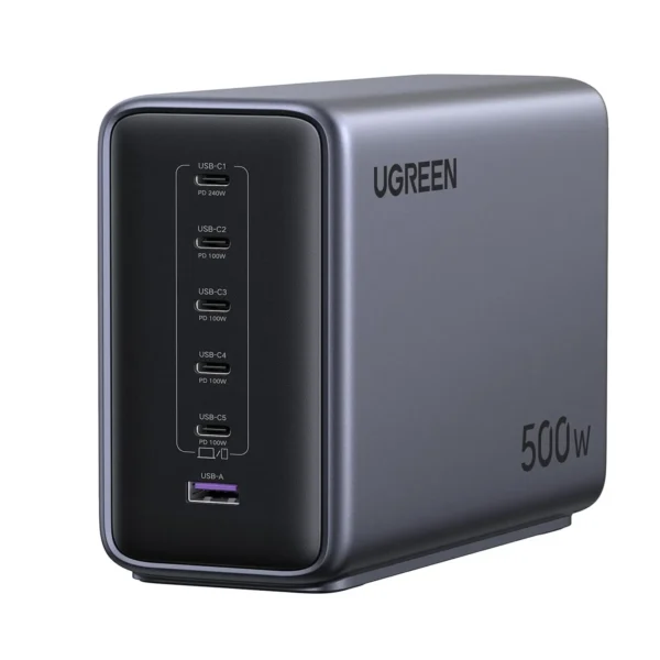 UGREEN NEXODE 55550B 6-PORTS GAN 500W DESKTOP FAST CHARGER