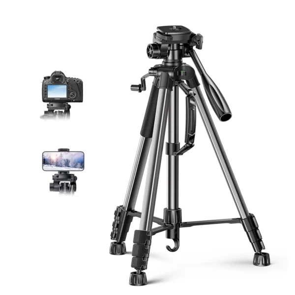UGREEN 15187 Professional Camera Tripod Stand 69″ Heavy Duty Aluminum Tripod for DSLR/SLR
