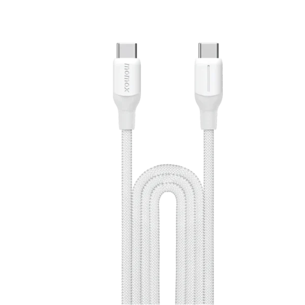 MOMAX DC26W 1-LINK FLOW USB-C TO C CABLE 3M 100W BRAIDED WHITE