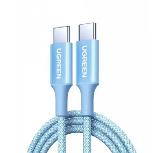 UGREEN 65254 USB-C to USB-C Cable 100W 5A PD Fast Charging (2 Meter) Blue Braided