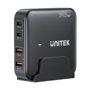UNITEK P1228ABK01-EU 70W PD3.0 DESKTOP GAN CHARGING STATION (2XUSB-C / 2XUSB-A)