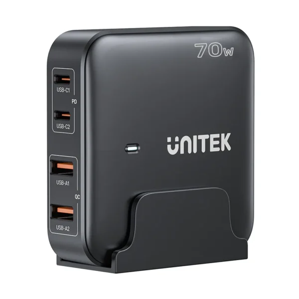 UNITEK P1228ABK01-EU 70W PD3.0 DESKTOP GAN CHARGING STATION (2XUSB-C / 2XUSB-A)