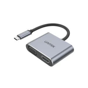 UNITEK D1049A uHUB Q4+ LITE USB-C TO 4K HDMI And FHD VGA And USB PD 100W