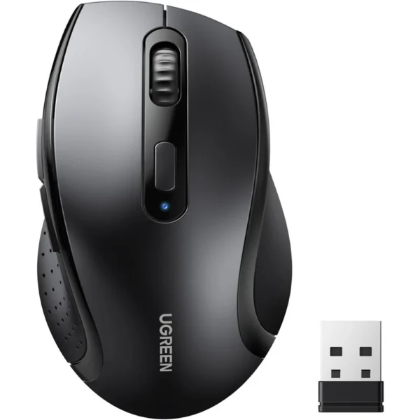 UGREEN 45012 Ergonomic Contoured-Shape Design Wireless Mouse 2.4 GHz
