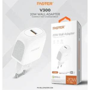 FASTER V300 20W Smart Charger – Fast USB Wall Adapter with Power Delivery