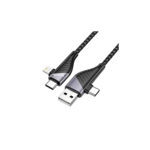 HOCO U95 4-in-1 Fast Charging Cable – Type-C, Lightning And Micro USB