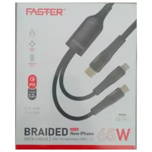 Faster D6 Pro 65W 3-in-1 Charging Cable