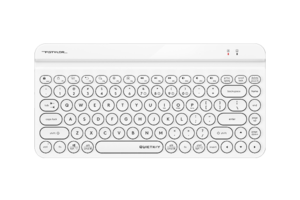 A4Tech FBK30 Fstyler Bluetooth & 2.4G Wireless Quiet Key Keyboard USB | White (US Layout)