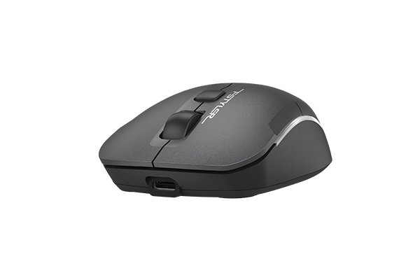 A4Tech FB26CS Air2 Fstyler Dual Mode Bluetooth & 2.4GHz Wireless Silent Click Mouse USB | Smoky Grey - Image 3