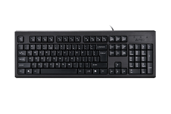 A4Tech KR-83 ComfortKey Wired Keyboard USB | Black (US Layout)