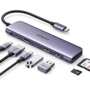 UGREEN 15214 7-in-1 USB-C Hub HDMI USB 3.0 SD/TF PD 4K@30Hz Adapter