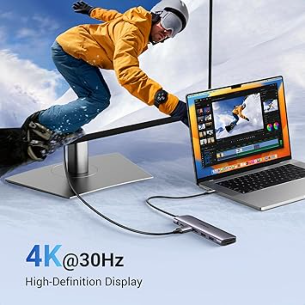 UGREEN 15214 7-in-1 USB-C Hub HDMI USB 3.0 SD/TF PD 4K@30Hz Adapter - Image 3